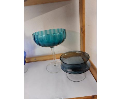 An Empoli blue apothecary jar &amp; A Whitefriars? bowl 