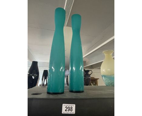 A pair of Holmegaard? tall vases 