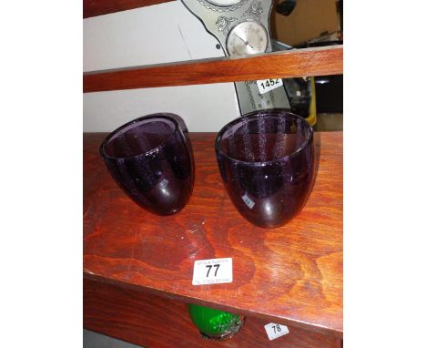 A pair of Portmeirion handblown bubble glasses 