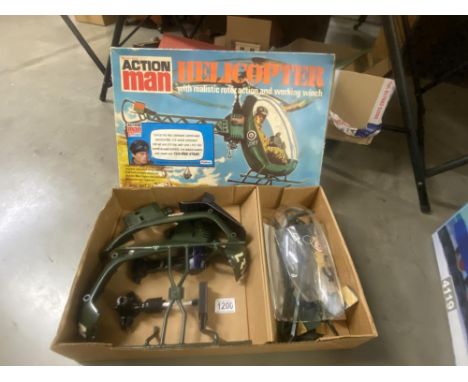 A boxed Palitoy Action Man helicopter, appears complete.