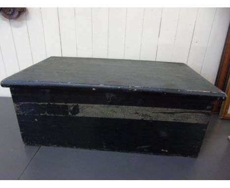 Black wooden trunk
