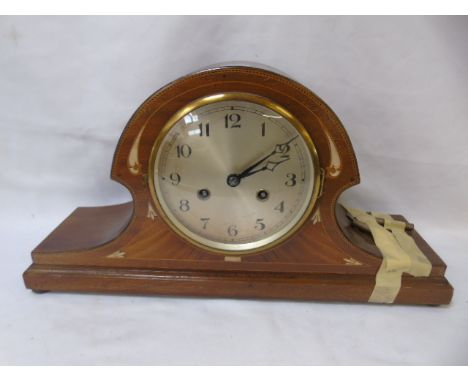 Mahogany cased mantle clock