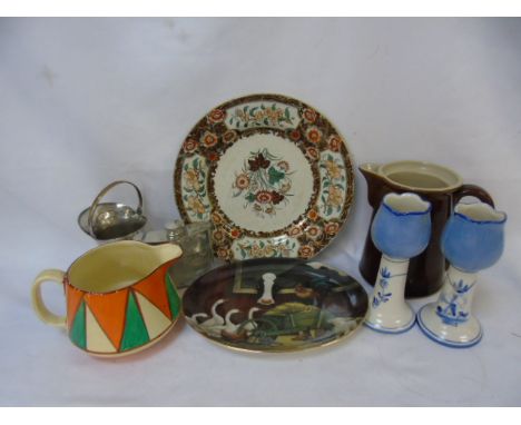 Various china to include Clarice Cliff jug