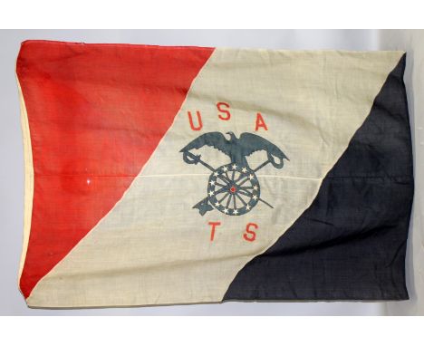 AN AMERICAN ARMY TRANSPORT SERVICE FLAG, CIRCA. 1917. 6ft x 3ft 6ins.