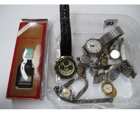 Vox Watch Retro Digital Wristwatch, in original box; together with assorted ladies and gent's wristwatches.