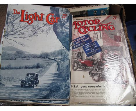 A Quantity of Mainly 1930's-41950's Motoring Magazines, including 'The Light Car', 'The Motor Cycle' among others.
