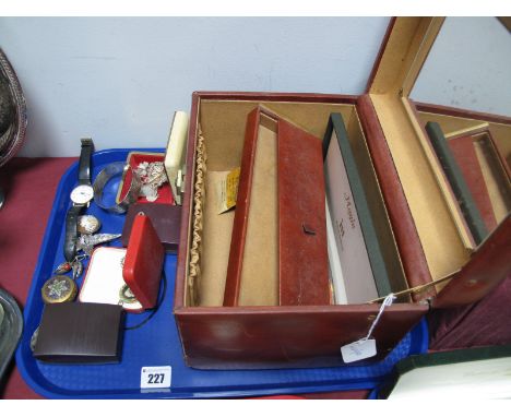 Assorted Costume Jewellery, including filigree butterfly brooch and earrings, hallmarked silver ingot, gent's wristwatch, ban