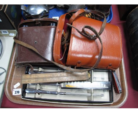 Grand Prix Paris 10 x 35, Lupinos 7 x 50, Binoculars, Swiss army knife, etc:- One Tray