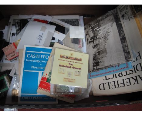 A Small Quantity of South Yorkshire and Associated Books, lantern slides, including later slides and bus timetables.