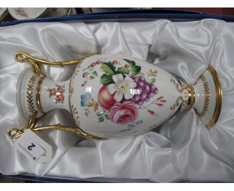 A Spode 200th Anniversary Chatsworth Vase, limited edition 8/200 24cm high. (boxed).