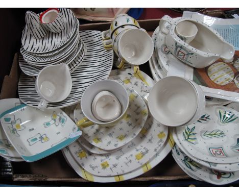 Midwinter Pottery, designed by Jessie Tait, patterns including Primavera, Fiesta, Cuban Fantasy, Savanna, etc:- One Box