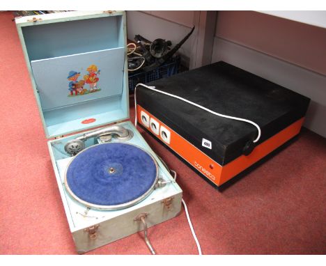 John Grey, Mid XX Century Child's Gramophone, Tonesta Olympic record player, circa 1970's. (2)