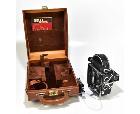 BOLEX; a Paillard, Bolex H16-H8, 8mm reflex camera, serial number 186523, fitted in original leather case.