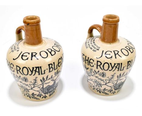 A.C THOMSON &amp; CO OF GLASGOW; a pair of advertising Scotch whisky jeroboam The Royal Blend whisky jugs, one example potted