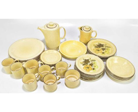 POOLE POTTERY; a 1970s part tea and dinner service.