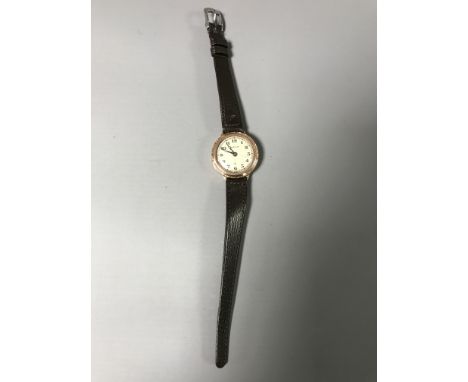 A 9ct gold Harwood wrist watch - * John Harwood is credited for inventing the first automatically wound watch mechanism which