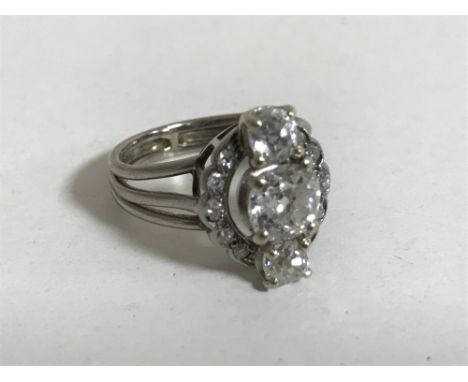 A platinum diamond solitaire ring, size M