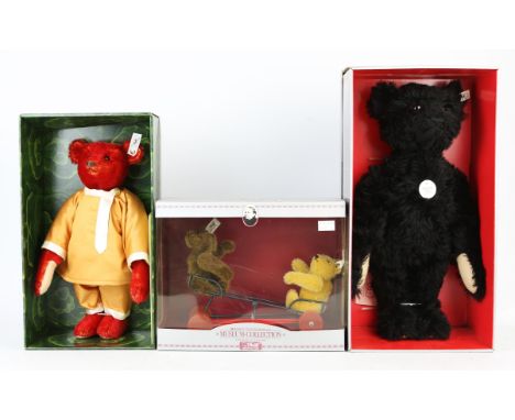 A Steiff Bear group from the Museum Collection, No 400858, a Steiff 'Replica 1912' bear and a Steiff 'Alfonzo' Ltd Edition be