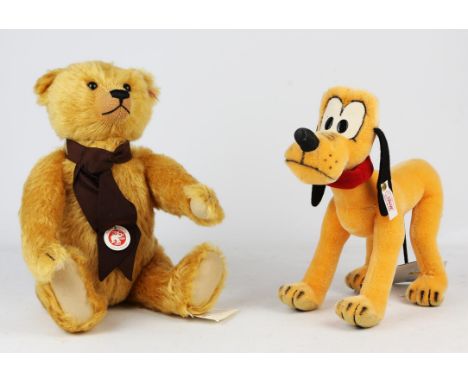 A Steiff 'Pluto' soft toy from the Disney Showcase Collection, boxed and a Steiff Classic bear, No 662966, boxed. (2)