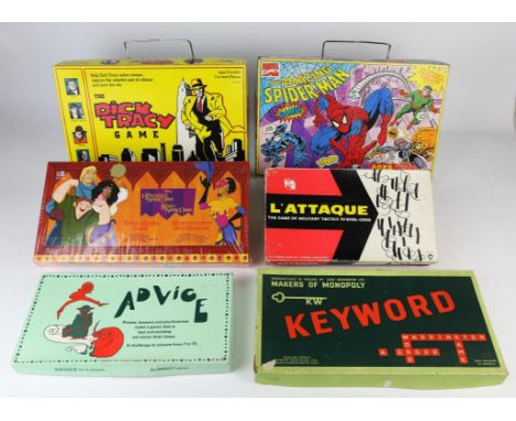 A quantity of vintage board games including ; Walt Disney Master Mind, Spears RSVP,  Spears Scrabble for Juniors, and many ot