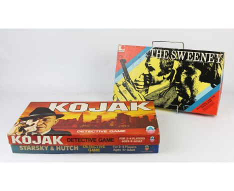 Three board games to include The Sweeney by Omnia. Kojack by MB Games / Arrow (UK), 1975. Starsky & Hutch Detective Game by A