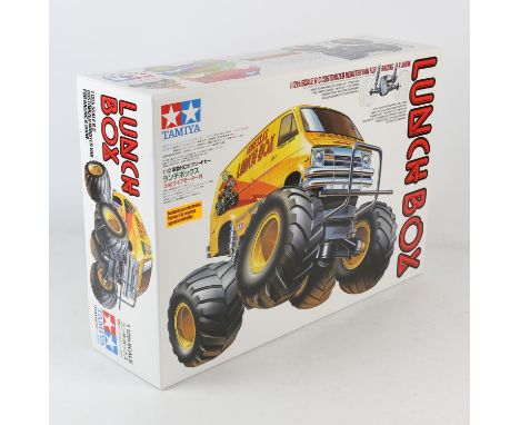 A Tamiya 1/12th scale model remote control van kit 'Lunch Box', boxed