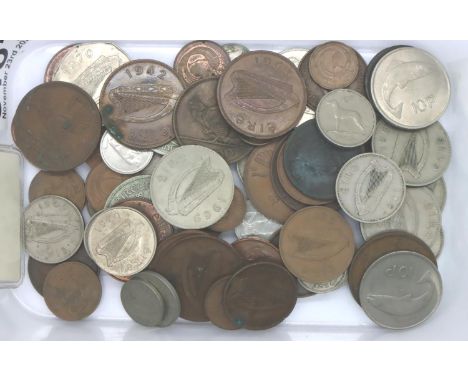 A small collection of Irish 20th century coins, mostly 1960-1970s. P&amp;P Group 1 (£14+VAT for the first lot and £1+VAT for 