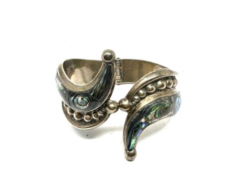 .925 Mexico silver  shell bangle (68g) 