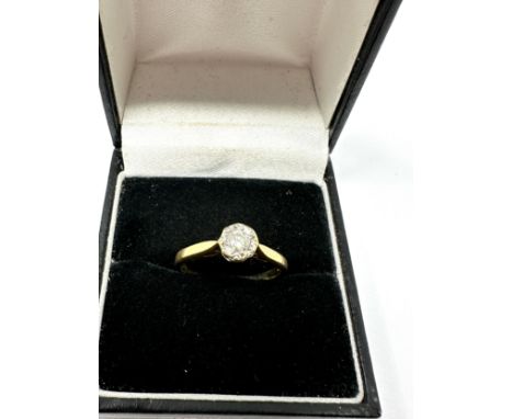 9ct gold  diamond solitaire ring (1.9g) 