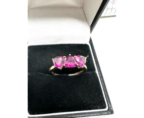 9ct gold amethyst ring weight 2.4g 