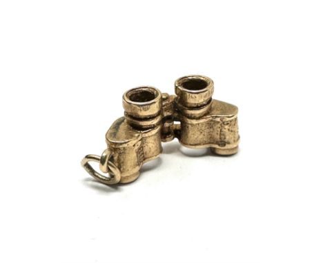 Vintage 9ct gold binoculars charm weight 3.1g 