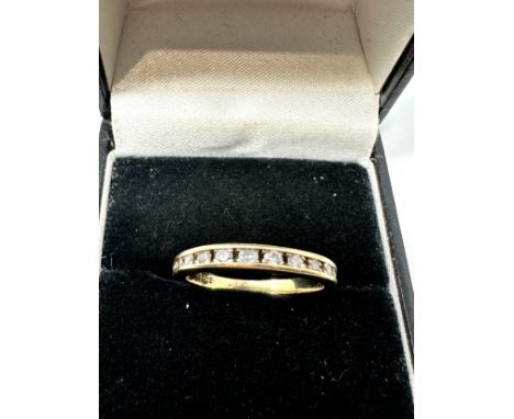 9ct gold diamond half eternity ring (2.1g) 