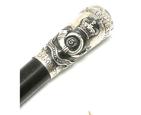 Victorian yorkshire light infantry swagger stick Engraved Buglar leicester reg football challenge cup winners 1893-94-95 