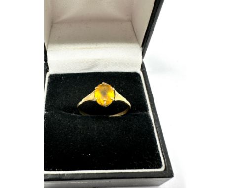 9ct gold antique yellow paste ring (1.1g) 