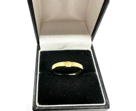 9ct gold princess cut citrine ring (2.8g) 