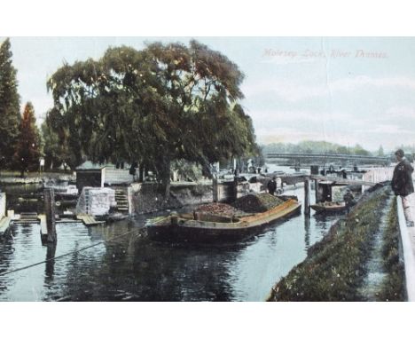 Postcards of Surrey, including Cobham Post Office, Box Hill Station, Dorking, The Headquarters of the Army Rifle Association,