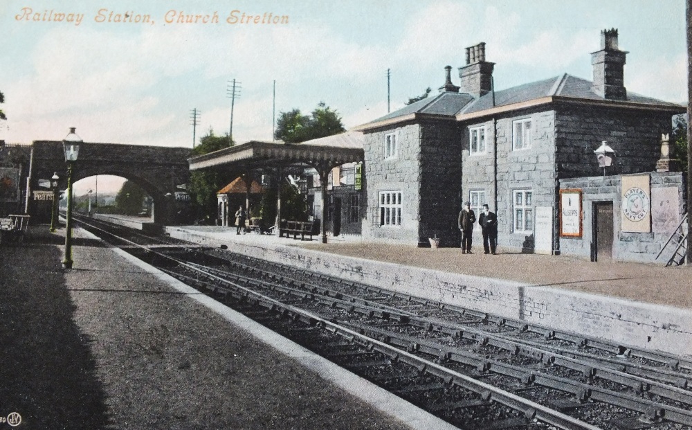 Postcards of Church Stretton including pictures of the Railway Station