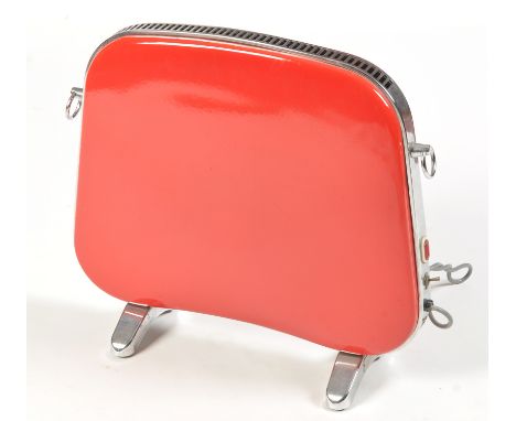 Falks Caprice: a red enamel and chrome electric space heater, 52cms high.