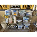 3-Rack Shelf with Misc Clamps, Valves, CIP Spray Balls | Rig Fee $110