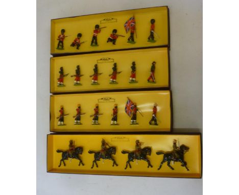 Four Britains Sets 8832 15th Ludhiana Sikhs (six pieces), 8810 Grenadier Guards (six pieces), 8833 127th Baluch Light Infantr