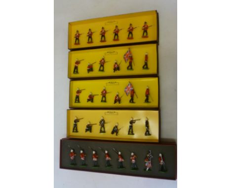 Five Britains Special Collectors Edition Sets 00126 Royal Scots Marching (eight pieces), 8801 Essex Regiment (five pieces), 8