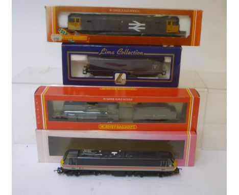 Hornby G.W.R. County of Bedford locomotive, Class 90 electric, Class 47 diesel and Lima Class 20 diesel locomotive, all items