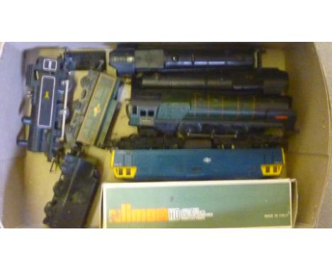 Six playworn locomotives by Hornby and Lima including Princess Elizabeth 0-6-0 tank and Britannia, F-P (Est. plus 18% premium
