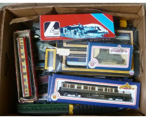 Goods and Passenger rolling stock by Hornby, Bachmann, Lima and others including B.R. coaches, goods wagons and vans, some it