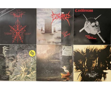 CANDLEMASS, DISGRACE AND CELTIC FROST LP COLLECTION - a collection of 11 Candlemass, Disgrace and Celtic Frost LPs. Collectio