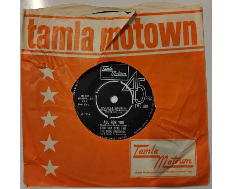 EARL VAN DYKE AND THE SOUL BROTHERS - ALL FOR YOU 7" (ORIGINAL UK TAMLA MOTOWN - TMG 506). Brill early UK Tamla Motown 7" wit