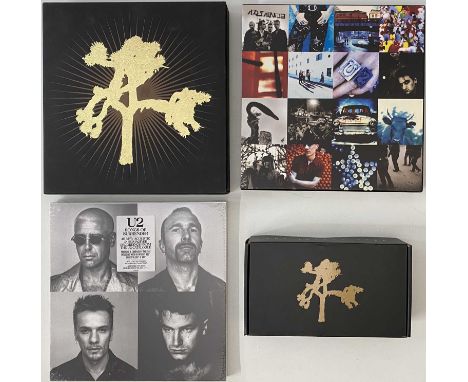 U2 BOX SET CD AND LP COLLECTION INCLUDING CARDBOARD BOOMBOX SPEAKER - a collection of 3 U2 CD and LP box sets and a US cardbo