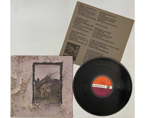 LED ZEPPELIN - IV LP (EARLY UK COPY - PLUM/ RED ATLANTIC - 2401012). An early UK pressing of Led Zeppelin's untitled 4th stud