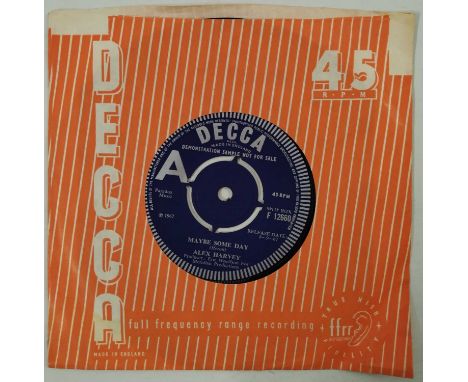 ALEX HARVEY - MAYBE SOME DAY/ CURTAINS MY BABY 7" (UK PROMO - PSYCH - DECCA - F12660). A scarce, original UK 7" promo pressin