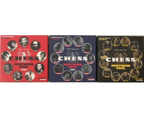 CHESS LABEL NORTHERN SOUL 7" BOX SET COLLECTION - a collection of 3 Chess label Northern Soul 7" box sets. Collection to incl